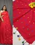 Heartfelt Elegance – Premium Khadi Cotton Sarees with Trendy Embroidery - KCS-04